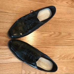 Patten leather dress shoes